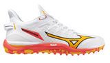 MIZUNO Wave Leopardus (White/Fiery Coral/Citrus) Mens