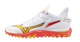 MIZUNO Wave Leopardus (White/Fiery Coral/Citrus) Mens