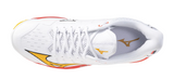 MIZUNO Wave Leopardus (White/Fiery Coral/Citrus) Mens
