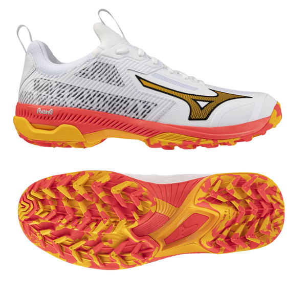 MIZUNO Wave Panthera 2 (White/ Fiery Coral) Mens – Hockey