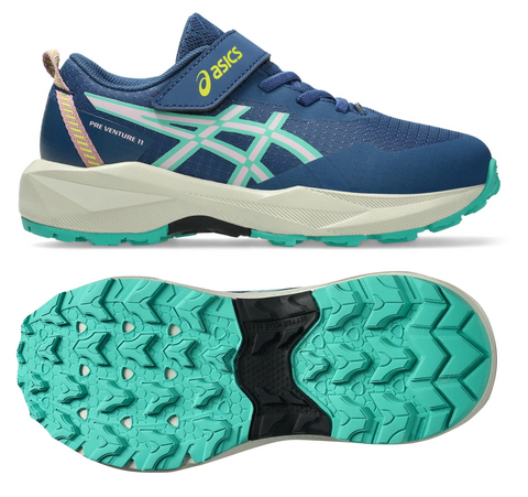 ASICS Pre Venture 11 PS (Twilight Blue/Aurora Green) JNR