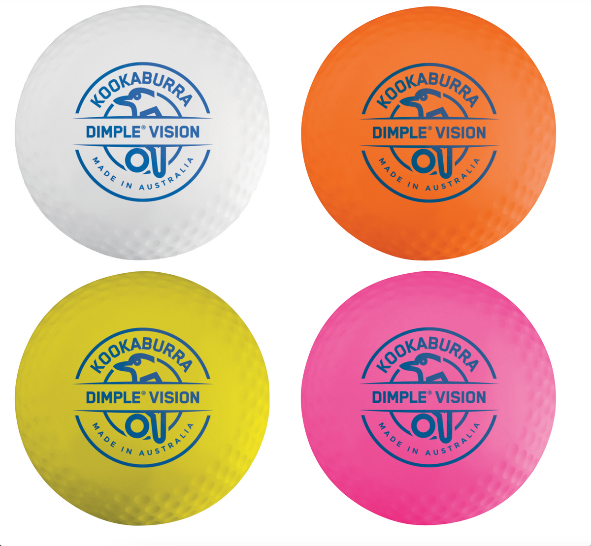 Balle De Tennis Kookaburra Dimple Vision Balle De Hockey Blanc